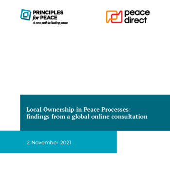 Local Ownership in Peace Processes: findings from a global online consultation