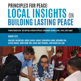 Principles for peace: Local insights on building lasting peace