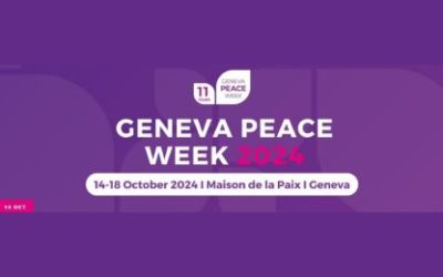 The Geneva Peace week is back in 2024