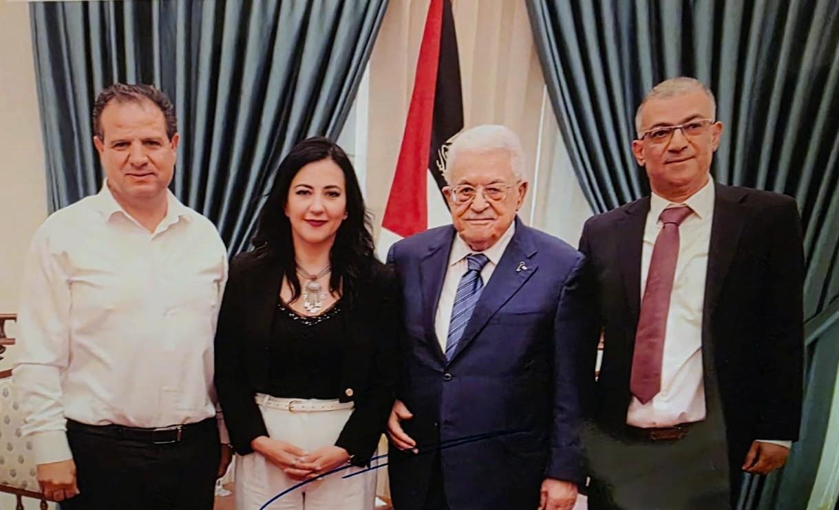 P4P Executive Director Hiba Qasas met with President Mahmoud Abbas