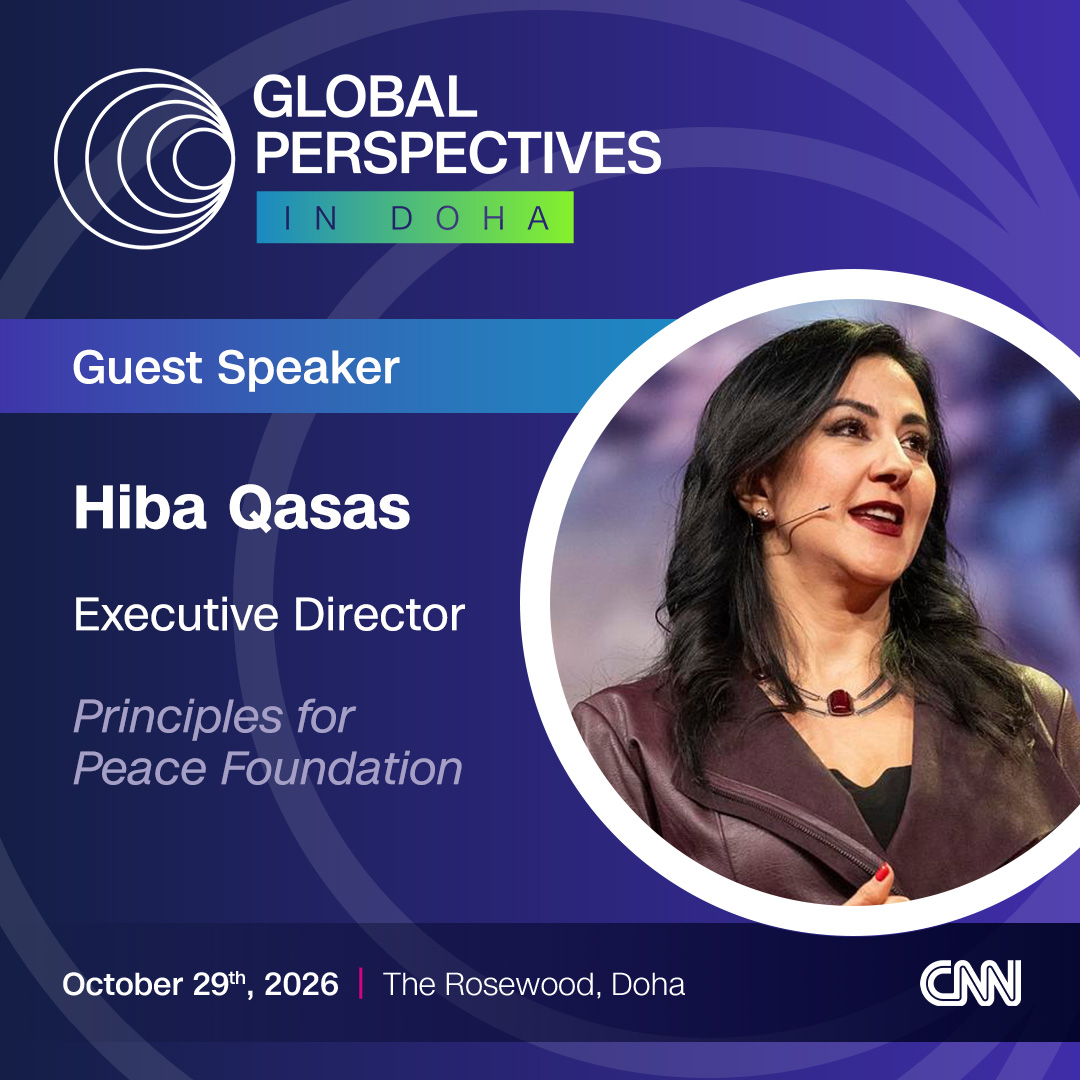 CNN Global Perspective in Doha - Hiba Qasas banner